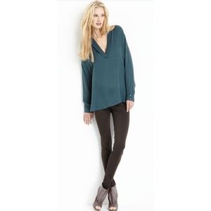 Vince "popover" silk blouse in Cypress (small)